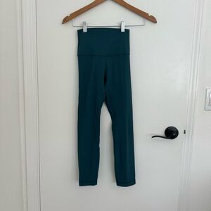 Lululemon Teal Align Ribbed Leggings Cropped-Size 2